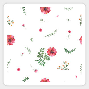 Elegance Seamless pattern with flowers Sticker